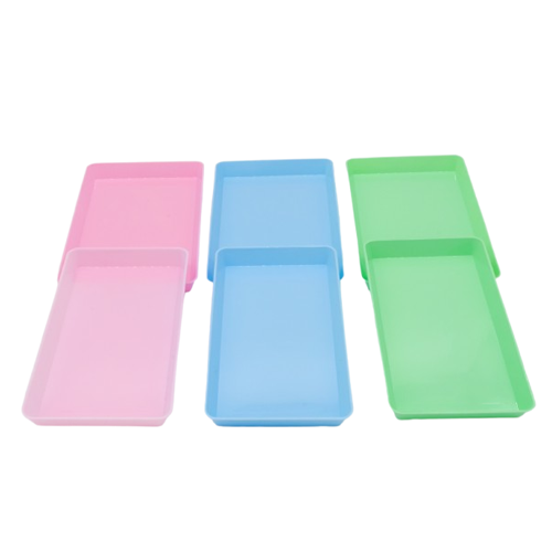 Set of 3 Large + 3 Small square plates