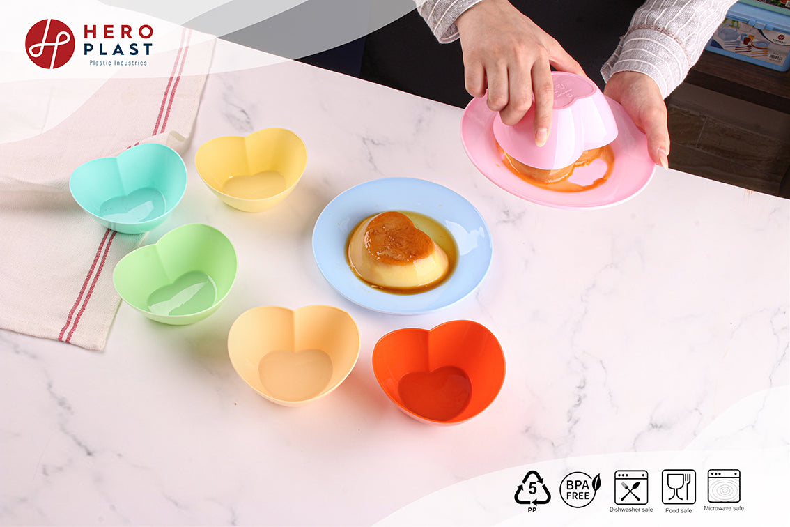 Set of 6 Heart-Shaped Bowls