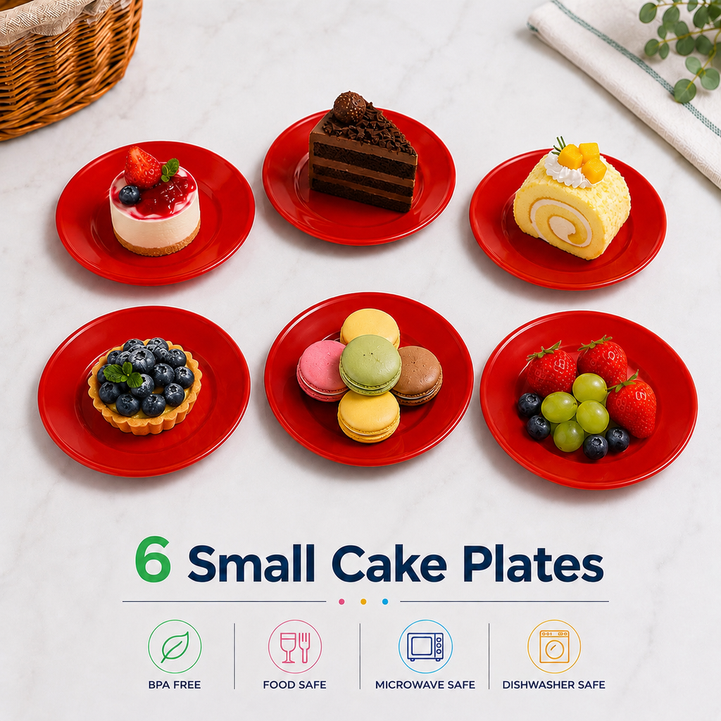6 Small Cake Plates (K41)