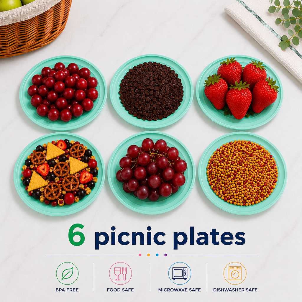 6 Picnic Plates (H11)