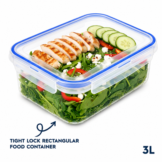 Tight lock Rectangular food container 3 L (K80)