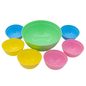 salad bowl & six small bowls