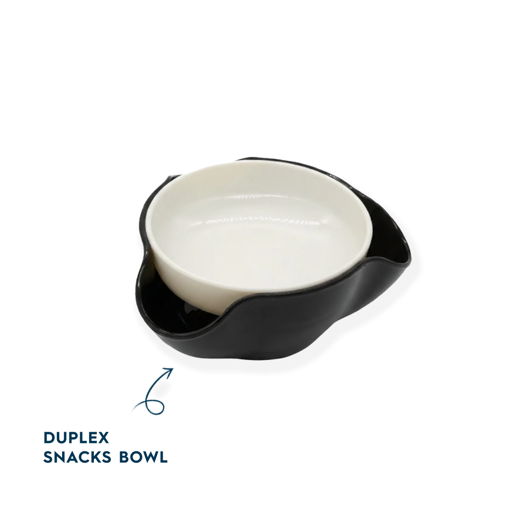 Duplex snacks bowl