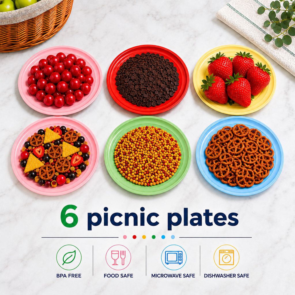 6 Picnic Plates (H11)