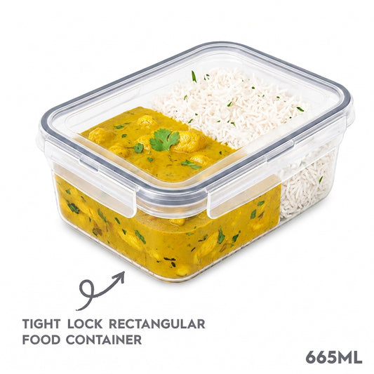 Tight lock Rectangular food container 665 M (K83)