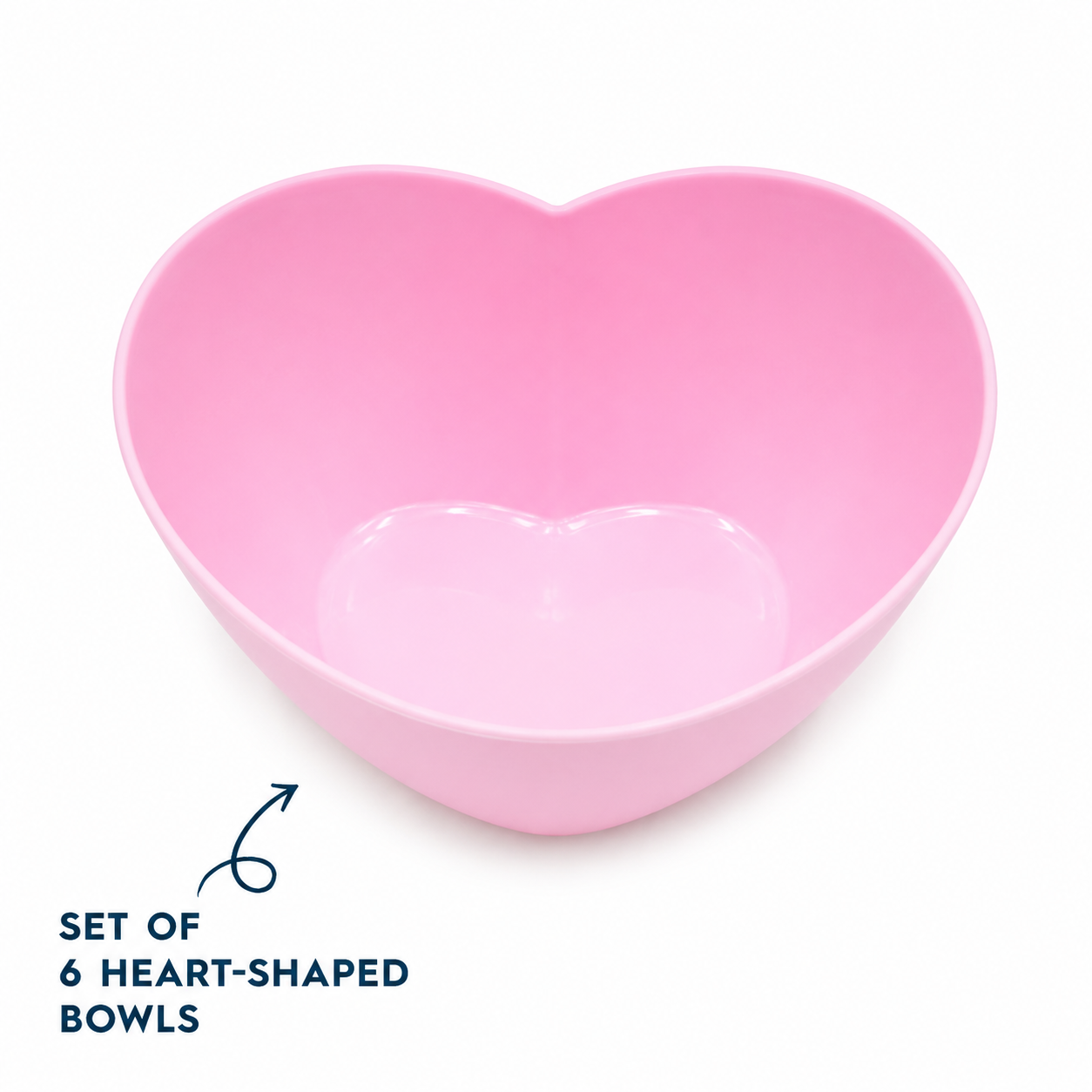 Set of 6 Heart-Shaped Bowls (H03)