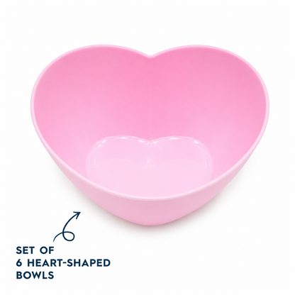 Set of 6 Heart-Shaped Bowls (H03)