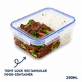 Tight lock Rectangular food container 250 M (K84)