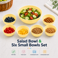 salad bowl & six small bowls (H13)