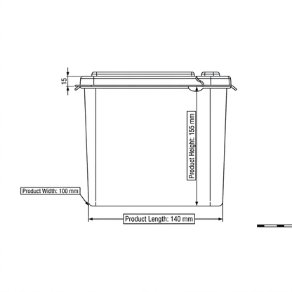Multipurpose Medium container 1800 ml (k88)