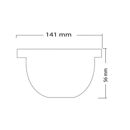 Small bowl opaque (edged) (K31)