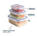Tight lock Fridge Container small Set 3 (H16)