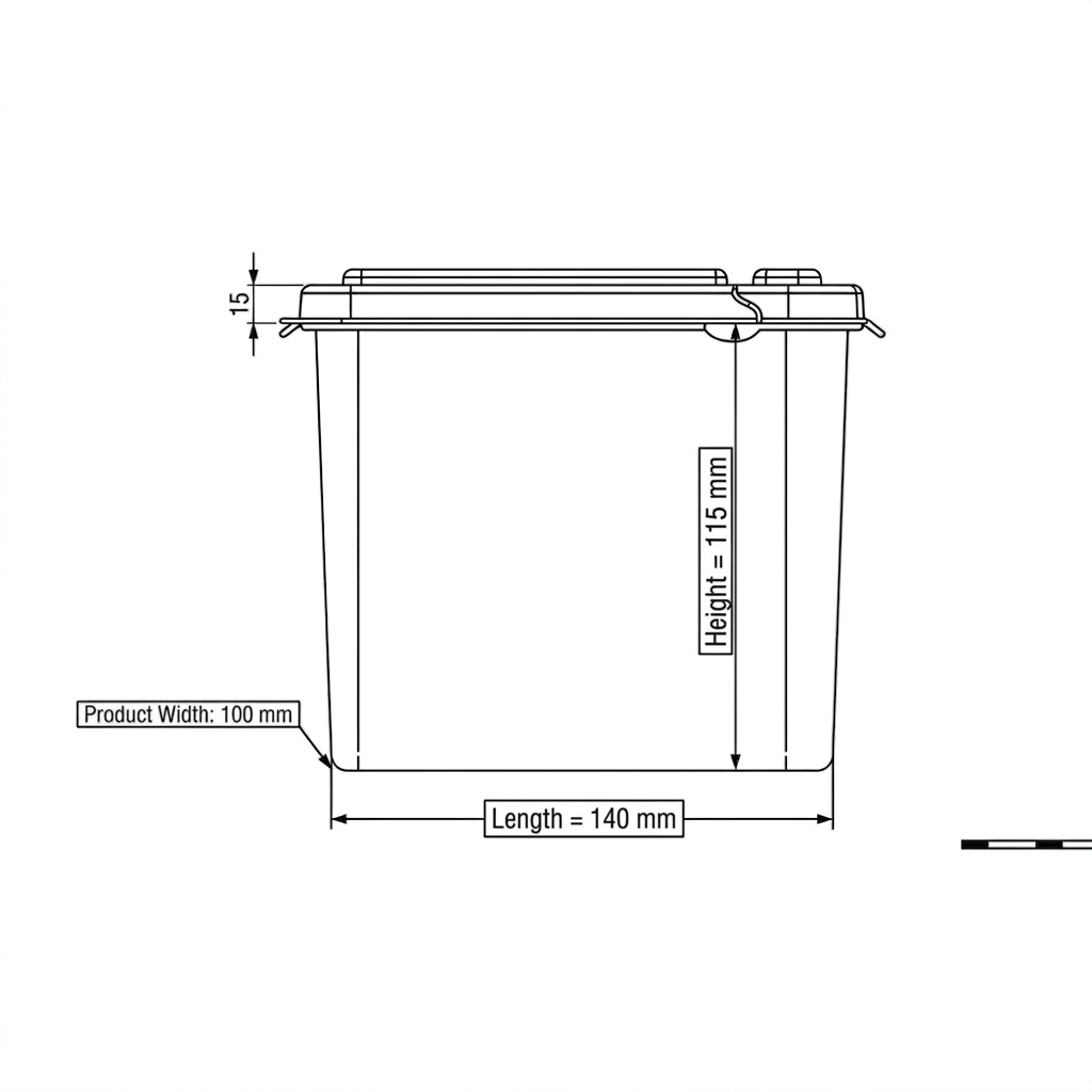 Multipurpose Medium container 1300 ml (K90)