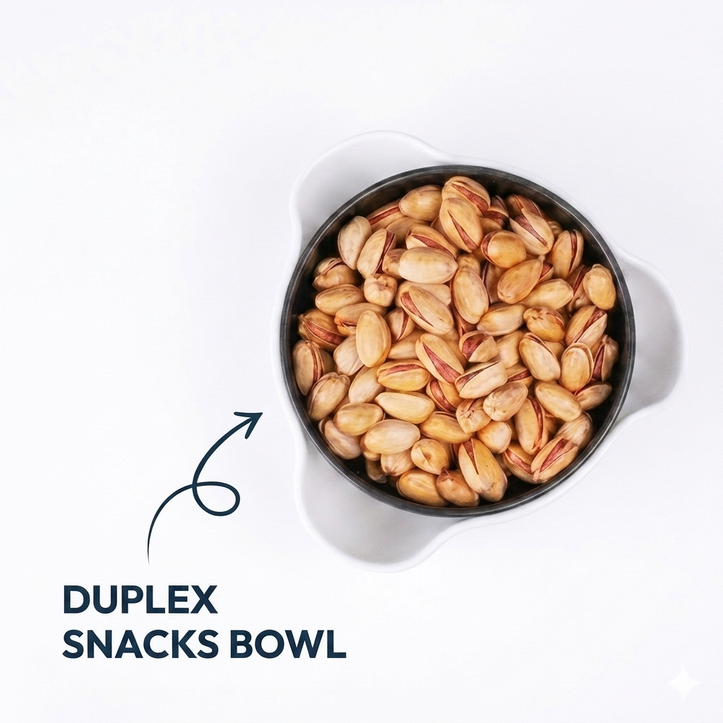 Duplex snacks bowl