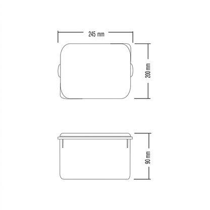 Square FOOD CONTAINER 3L (K72)